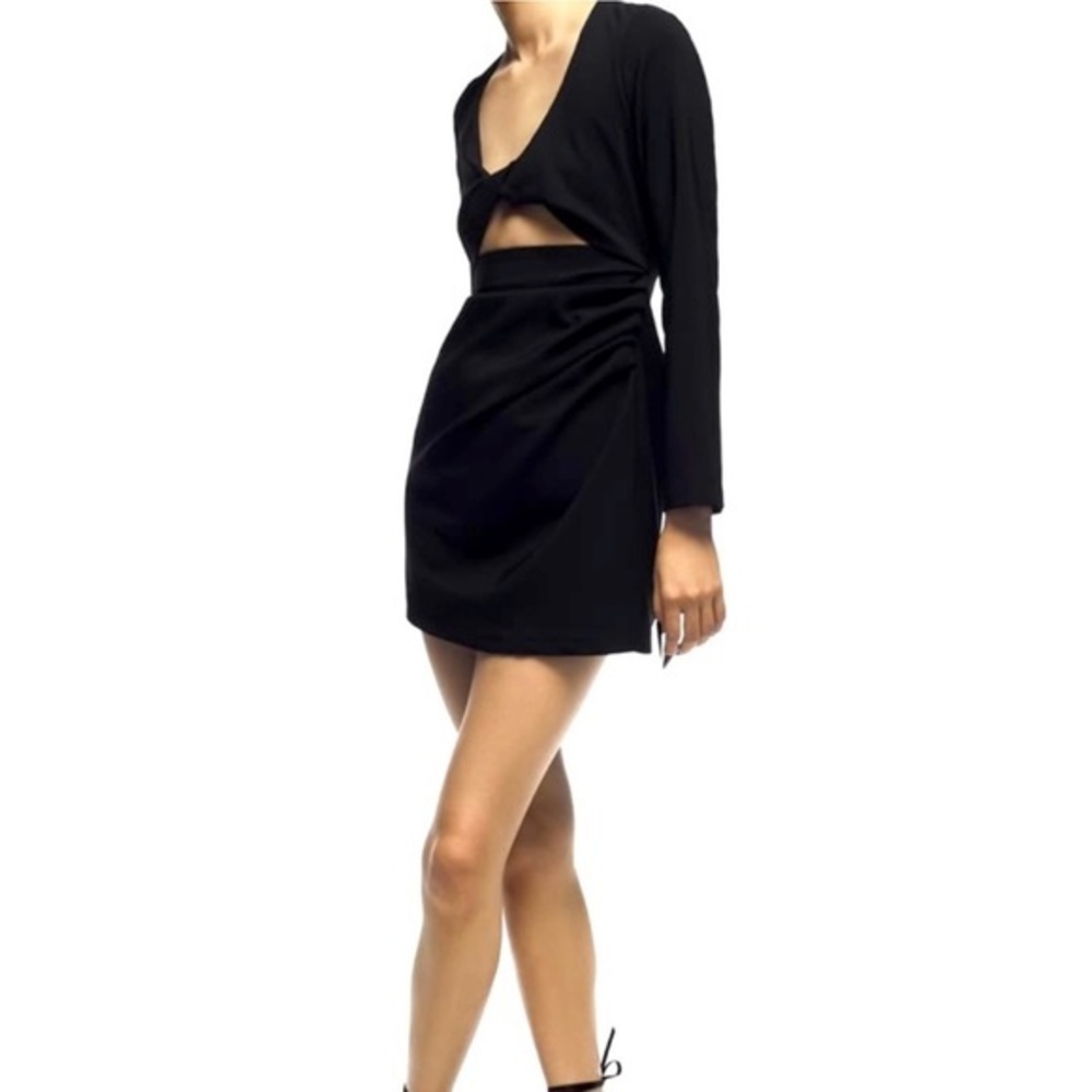 Zara black long sleeve dress - size small